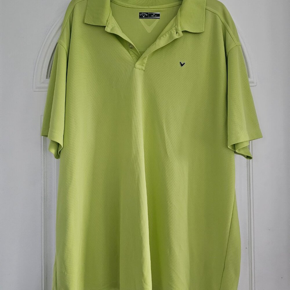 Callaway Men's Polo Lime Green Golf Shirt (2X) - Picture 8 of 8